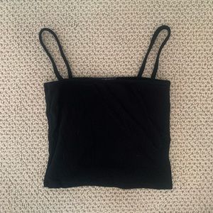 Square neckline black Brandy Melville Tank Top